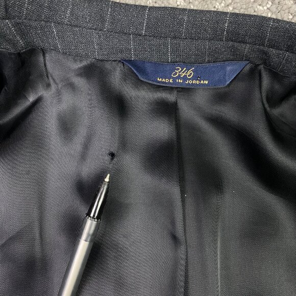 Brooks Brothers 346 Stretch 2 Piece Suit Mens 41L Pants 38 x 30.5 Gray Pinstripe - Picture 5 of 16